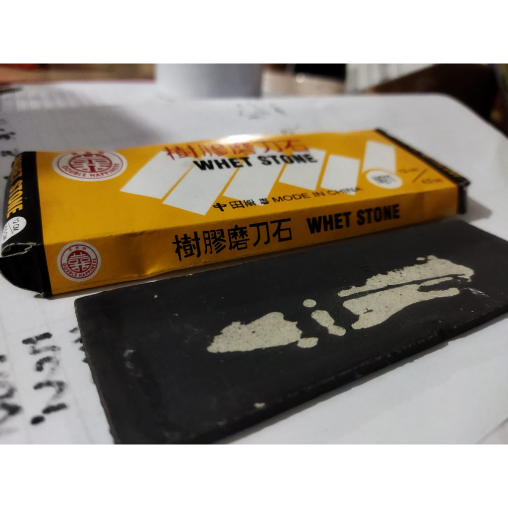 Asahan Pisau Sadap Karet Batu Sangat Tajam Batu Asah Pisau Sadap Karet / Batu Asa Halus Hitam