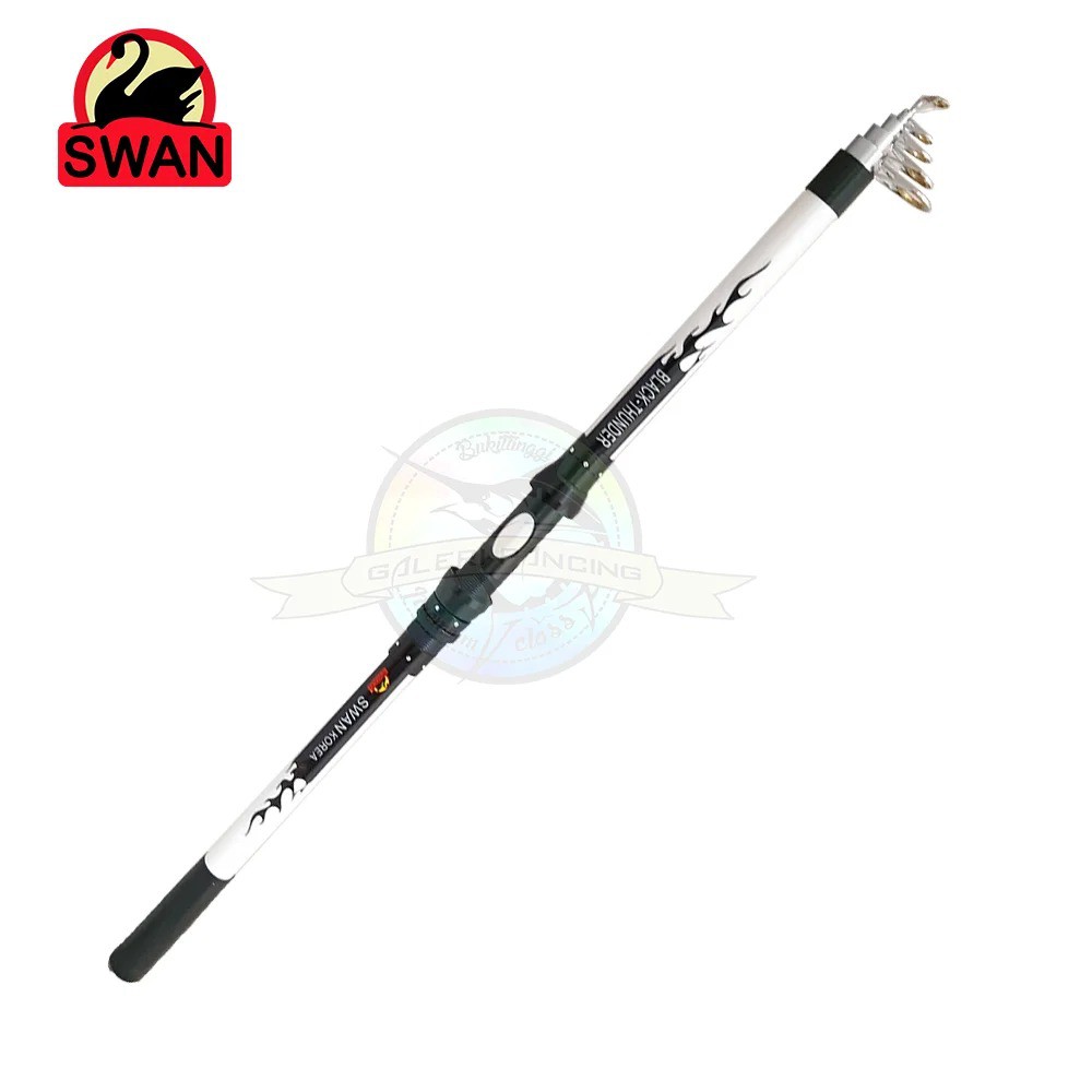 Joran Pancing Antena Telescopic Swan Korea Black Thunder 360