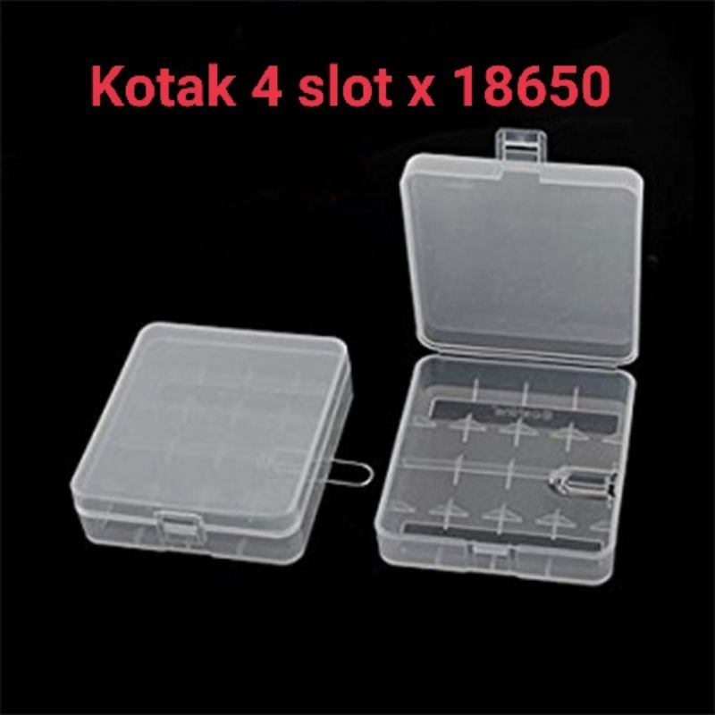 Kotak 4x 18650 Case penyimpanan baterai