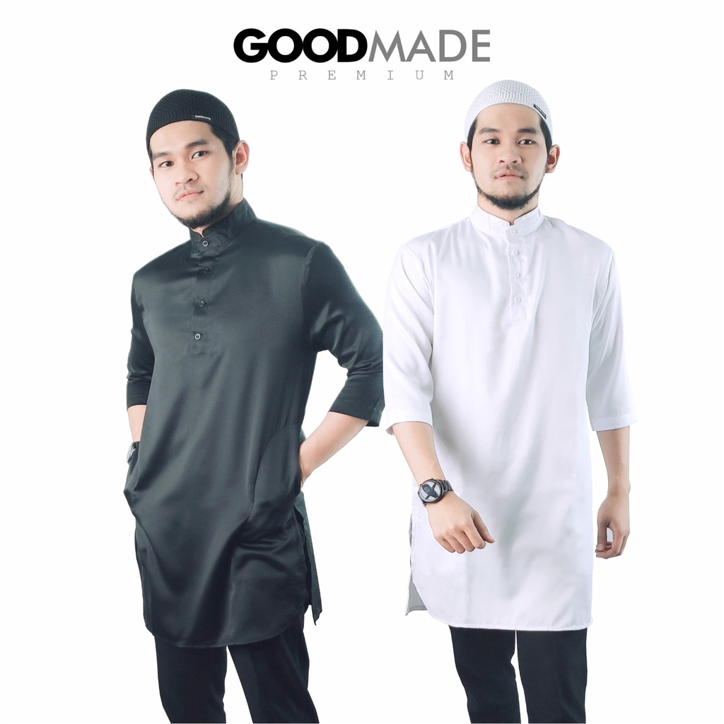 GOOD MADE - Baju Koko | Kurta Turki Dewasa Lengan 3/4 Polos | Baju Koko Qurta Pria Premium | COD