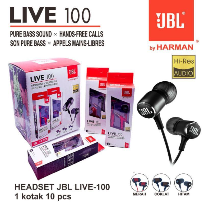 Hf Headset PHILIPS P-08 &amp; JBL LIVE-100 Super Bass