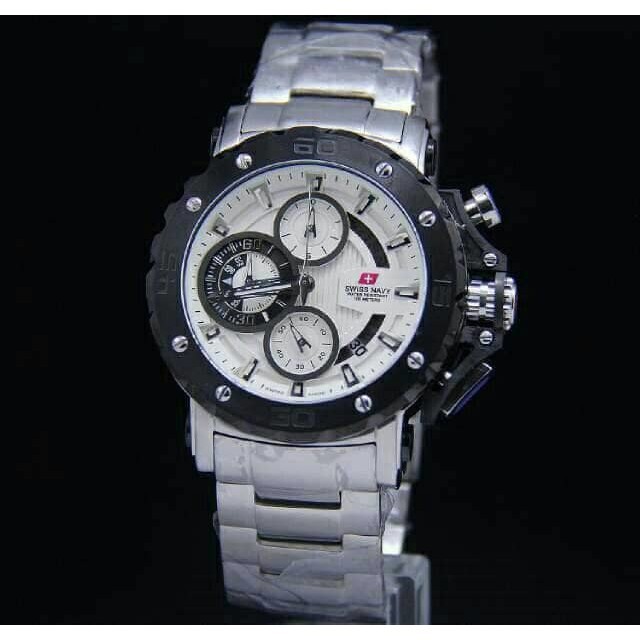 Jam Tangan Swiss Navy HC 8932 Silver Original