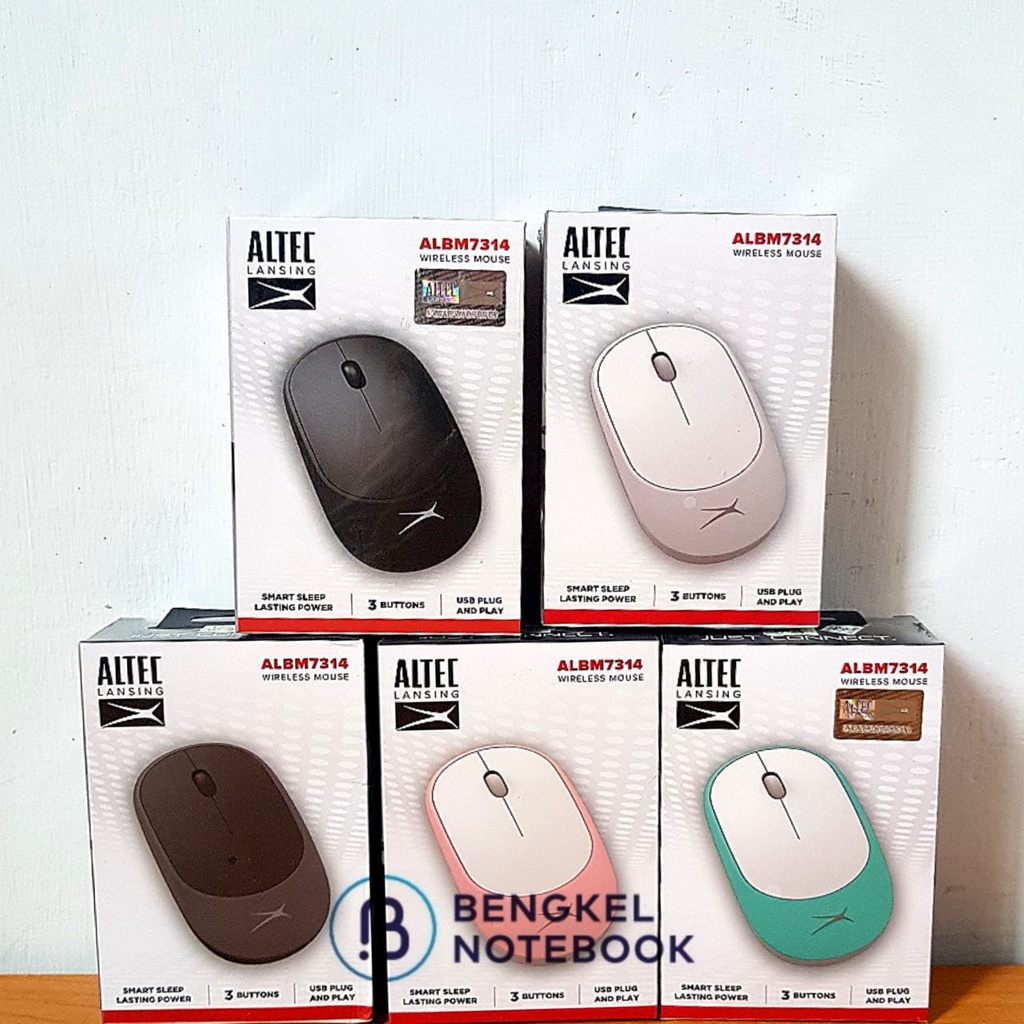 Mouse Wireless Altec Lansing ALBM 7314 ALBM7314 Black Blue Grey Pink White