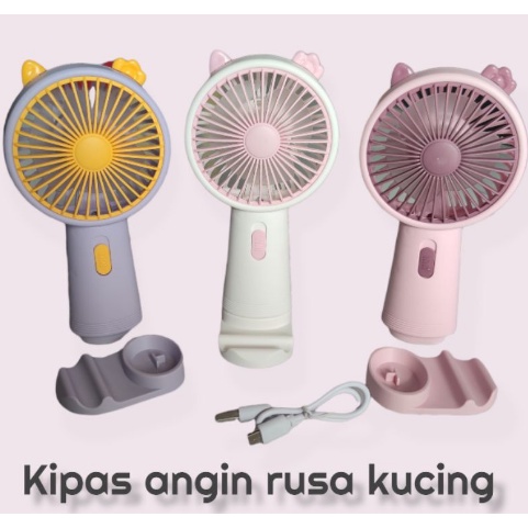 [SmallBell Shop] Kipas angin portable gagang + dudukan hp/Kipas angin mini cute/kipas angin genggam tangan