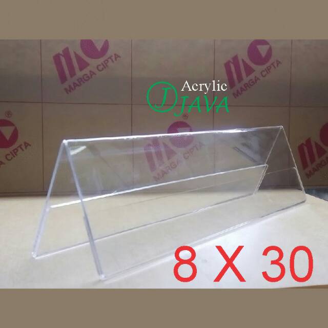 

DESK NAME/ACRYLIC NAME PLATE/PAPAN NAMA AKRILIK MEJA (8X30) 2 SISI