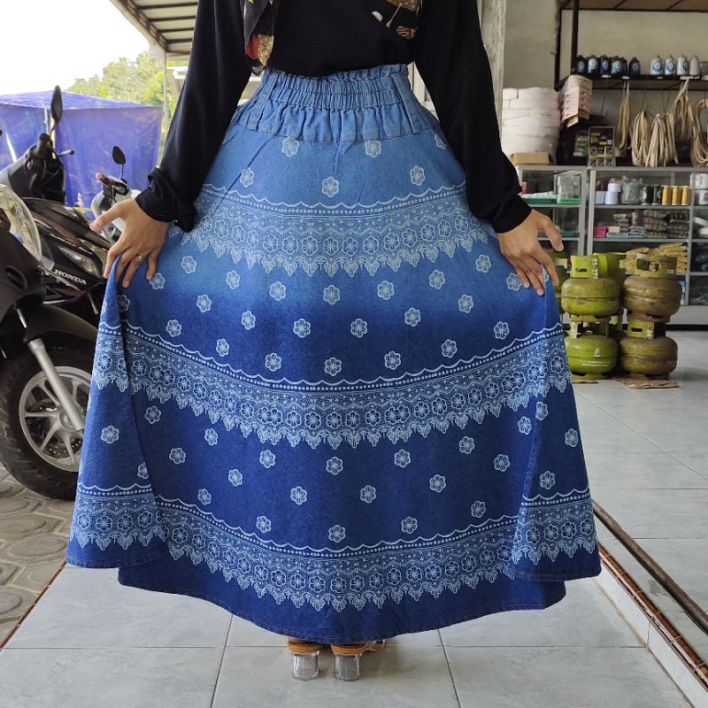 Toball - Rok Jeans Jumbo Motif, Muat BB 40-65kg,