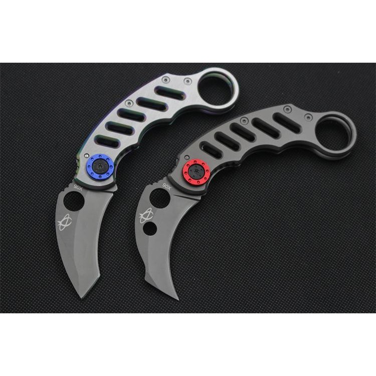 KNIFEZER Pisau Karambit Sabit Mantis Collector Hunting Knife 165mm - Red