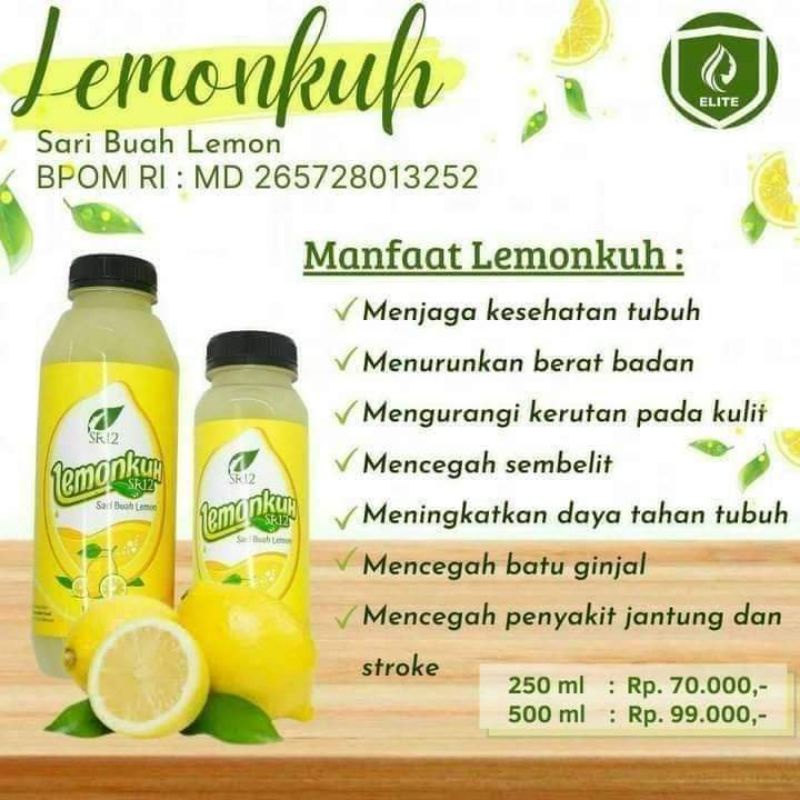 

LEMONKUH SR12 sari lemon 99.96%
