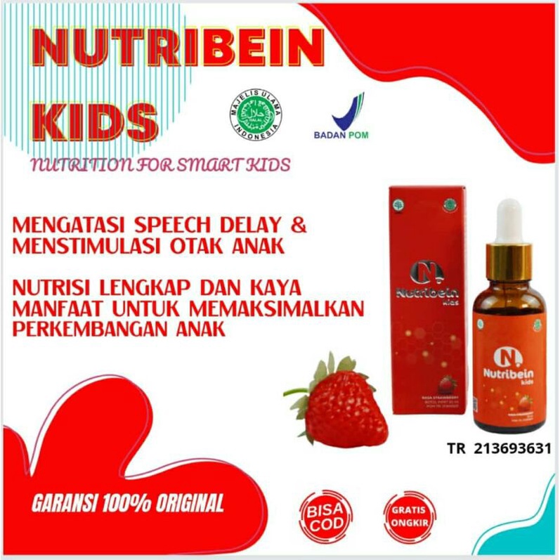 Vitamin Otak Anak Nutribein Kids Original Sppech Delay BPOM vitamin anak 1 box isi 2 botol seperti g