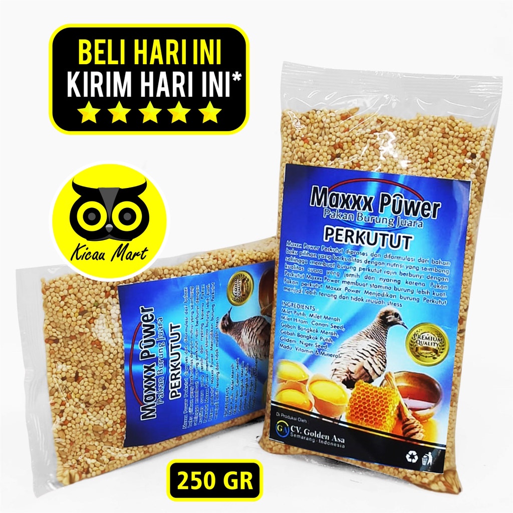 Pakan Perkutut Maxxx Power Makanan Harian Burung Perkutut Mix Biji Millet Milet Gabah Madu Vitamin Makanan Burung Derkuku Perkutut Lokal Bangkok