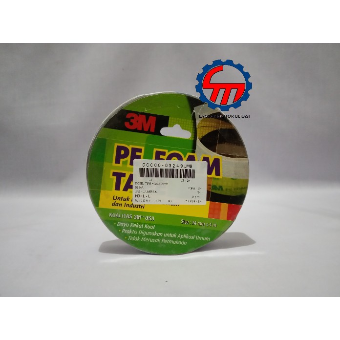 

Dobel double Tape tep 24mm putih indoor 3M asli