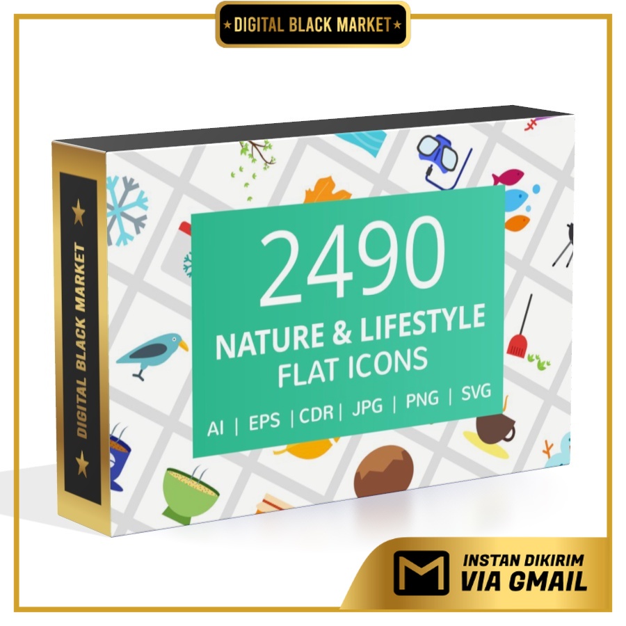 2490 Nature Lifestyle Flat Icons - Vector Designs