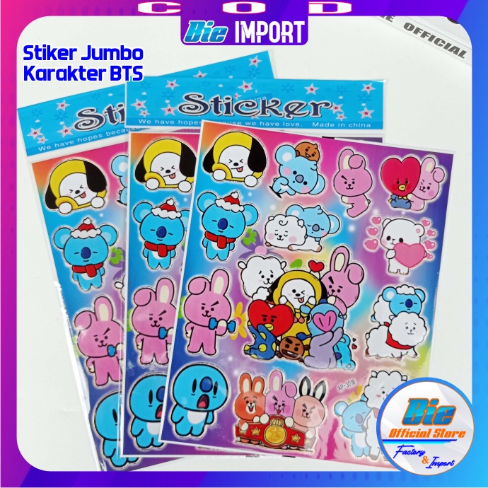 Stiker BTS Timbul Set isi 40 Pcs