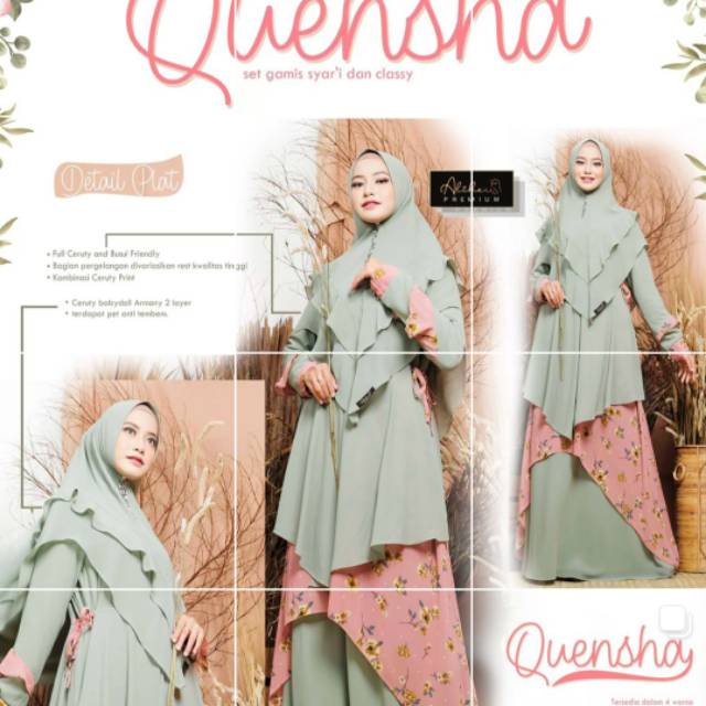 Setelan Syar'i Queenza Sakura by Alzhea Premium