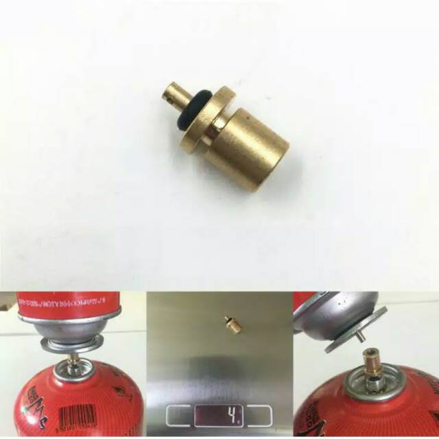 Adaptor adapter refill isi ulang tabung gas canister ulir lindal kompor ultralight