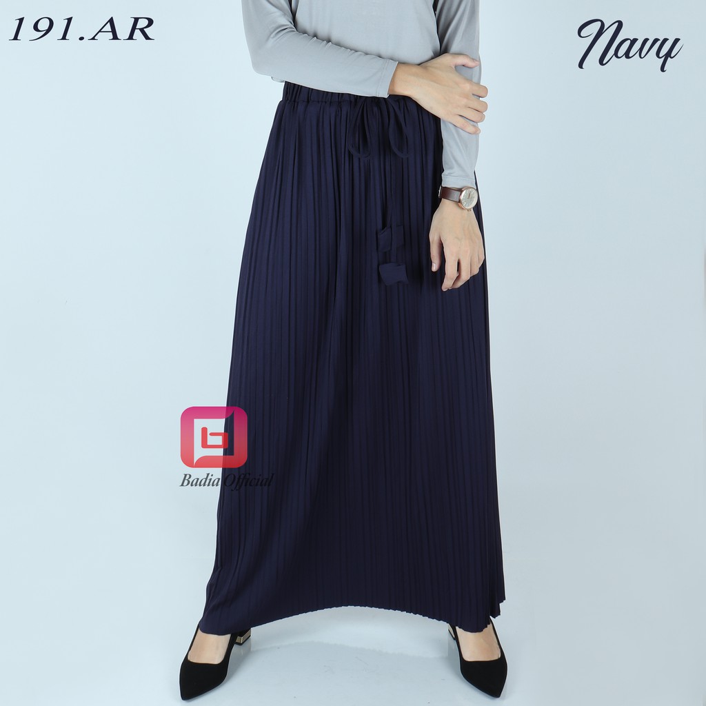 rok plisket wanita premium hilton pleated