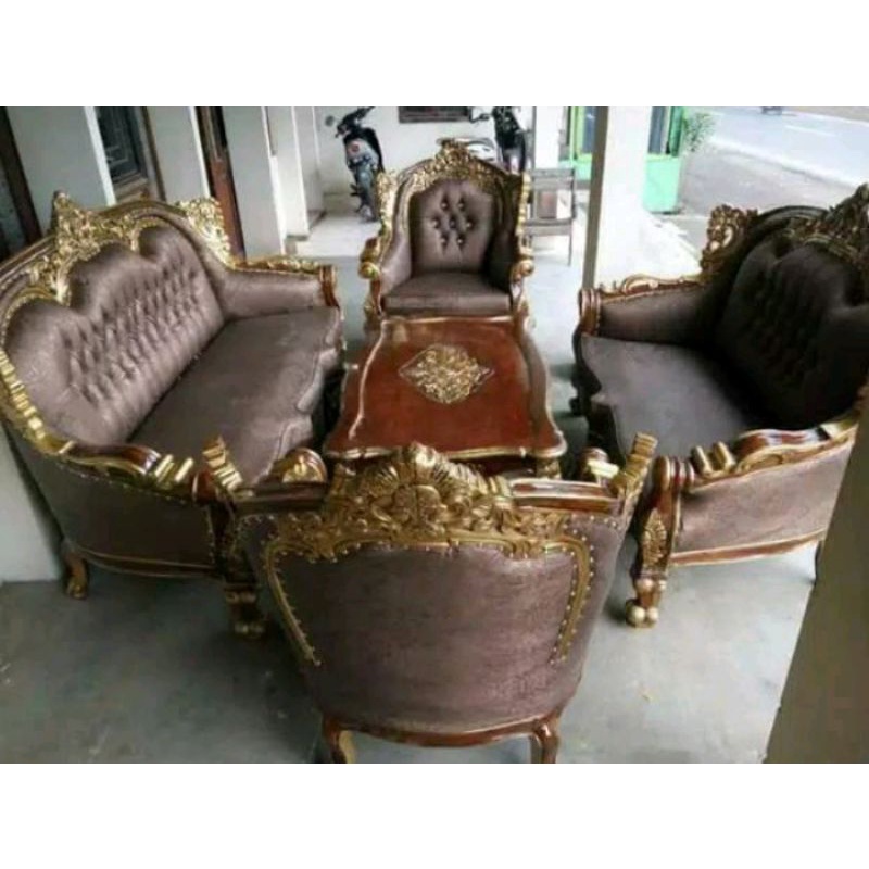 kursi tamu sofa Romawi jati jepara