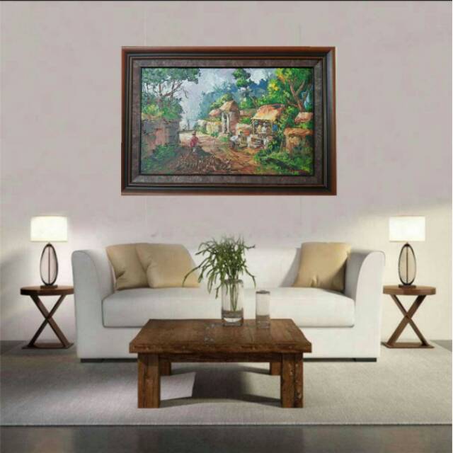 

Lukisan palet "Bali village