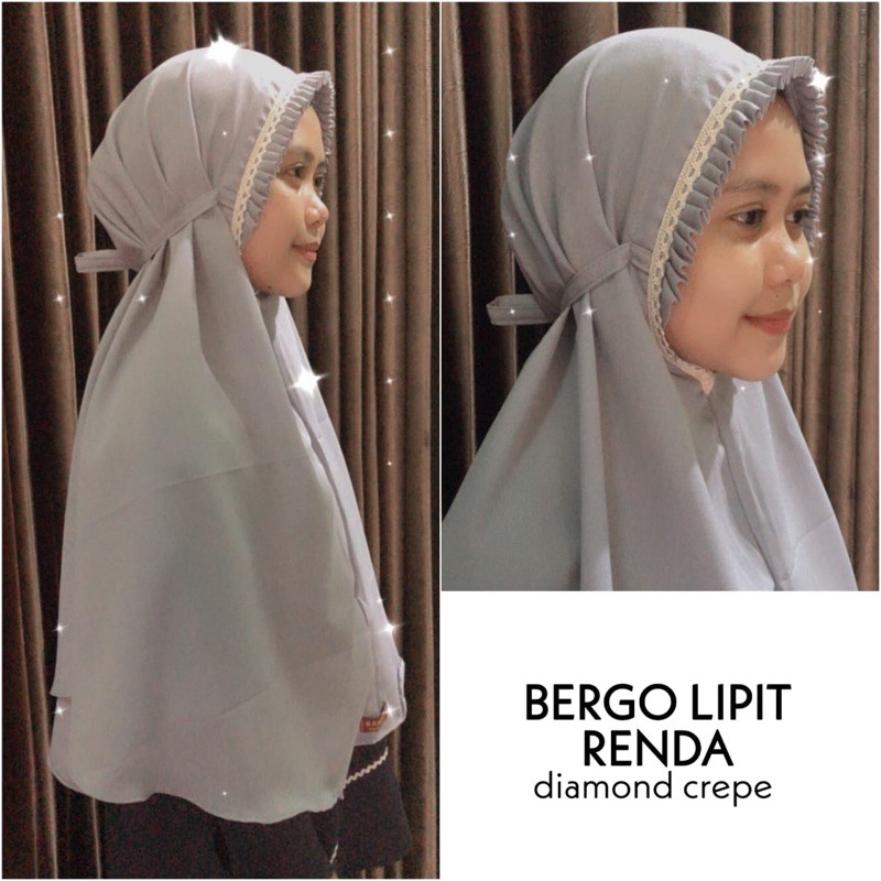 BERGO LIPIT RENDA DIAMOND CREP / INSTAN BERGO AISYAH KCB RENDA