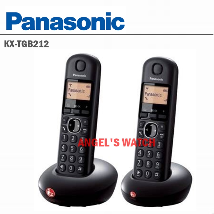 ANGELSWATCH TELEPON WIRELESS PANASONIC KX-TGB212 HITAM KX-TGB212 TGB212 ORIGINAL/ CORDLESS TELEPON TANPA KABEL WIRELESS PHONE