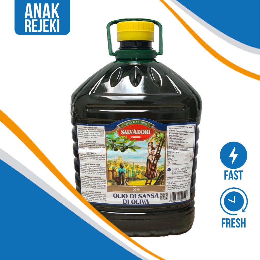 

Salvadori Pomace Oil Minyak Zaitun 5L - Olio di Sansa Di Olivia Italy