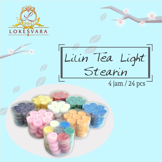 Lilin Tealight Tea Light Stearin 4 Jam 28pcs/set