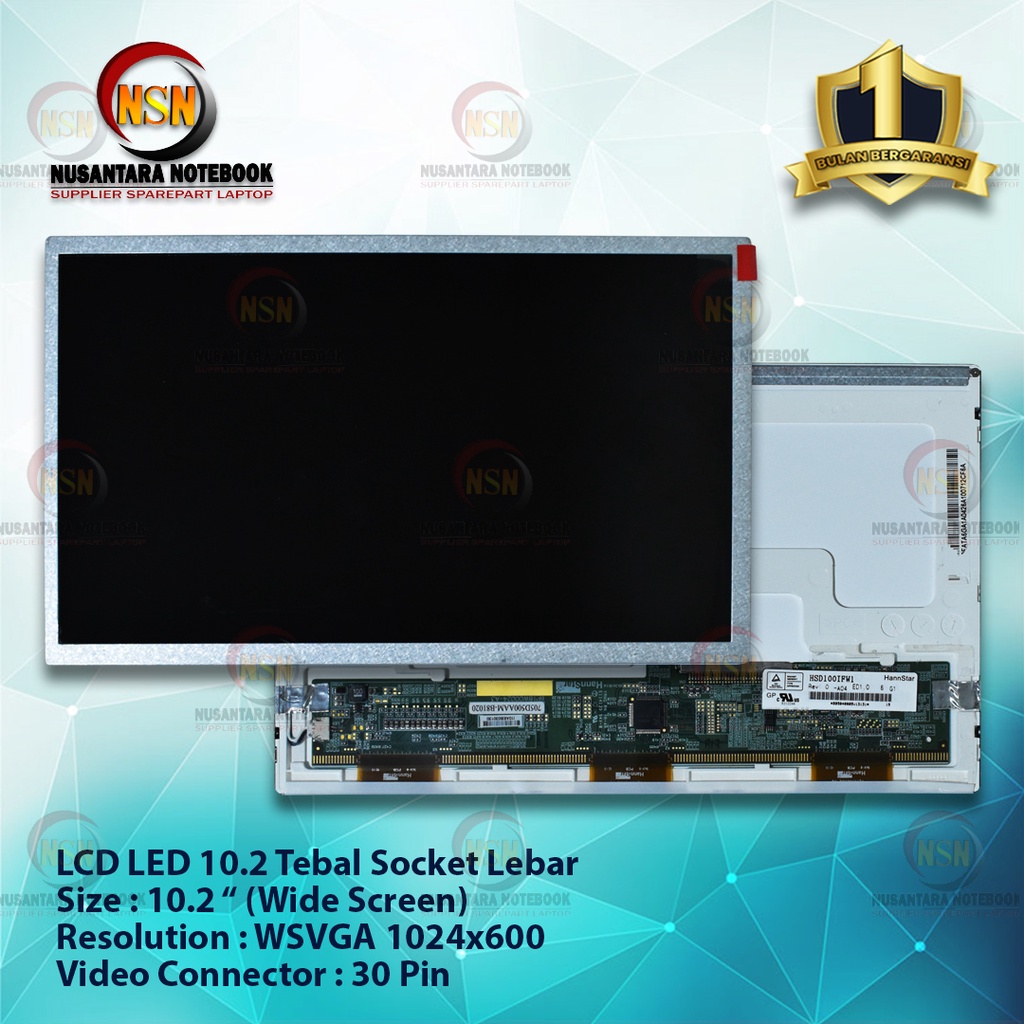 LCD LED Layar 10 Inch 10.0 10.2 Socket Lebar