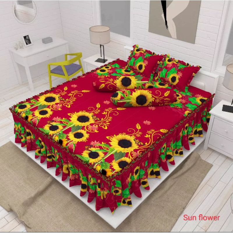 Sprei Endless Love Rumbai King Size 180x200 Seprai Motif Terbaru