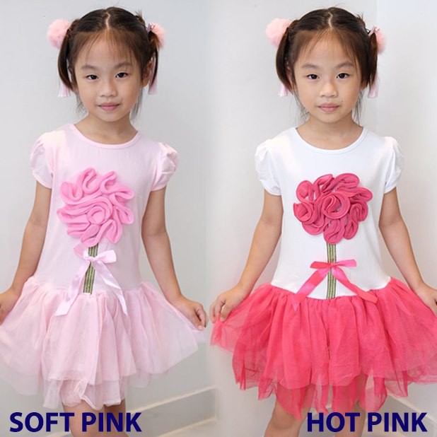 SHR - Dress Tutu Anak Perempuan 3D Flower