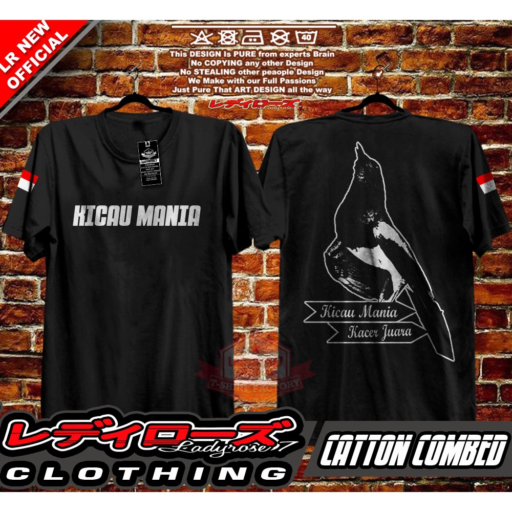 BAJU KAOS HITAM BURUNG KACER MANIA