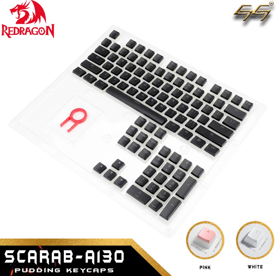 PBT Pudding Keycaps for Mechanical Keyboard Redragon SCARAB A130 Keycaps Pudding PBT