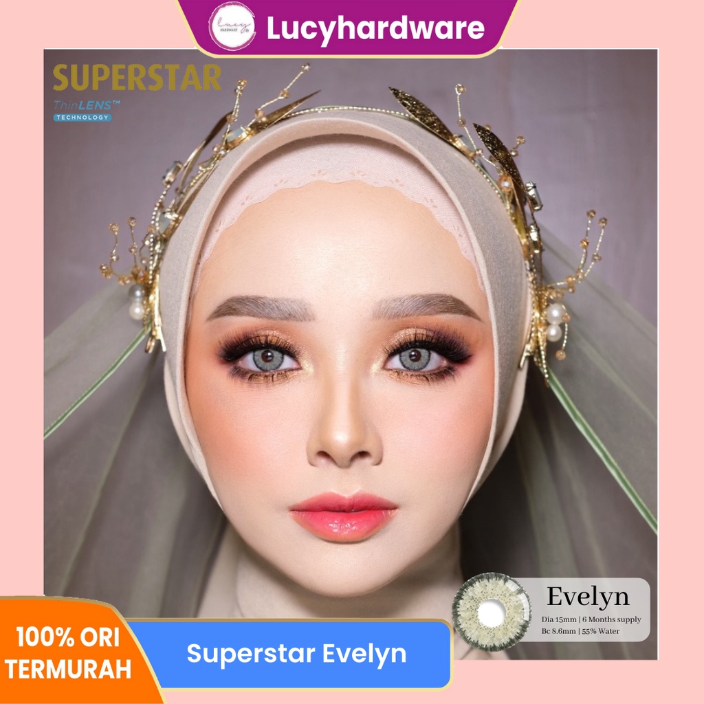 Superstar Evelyn softlens warna premium bulanan