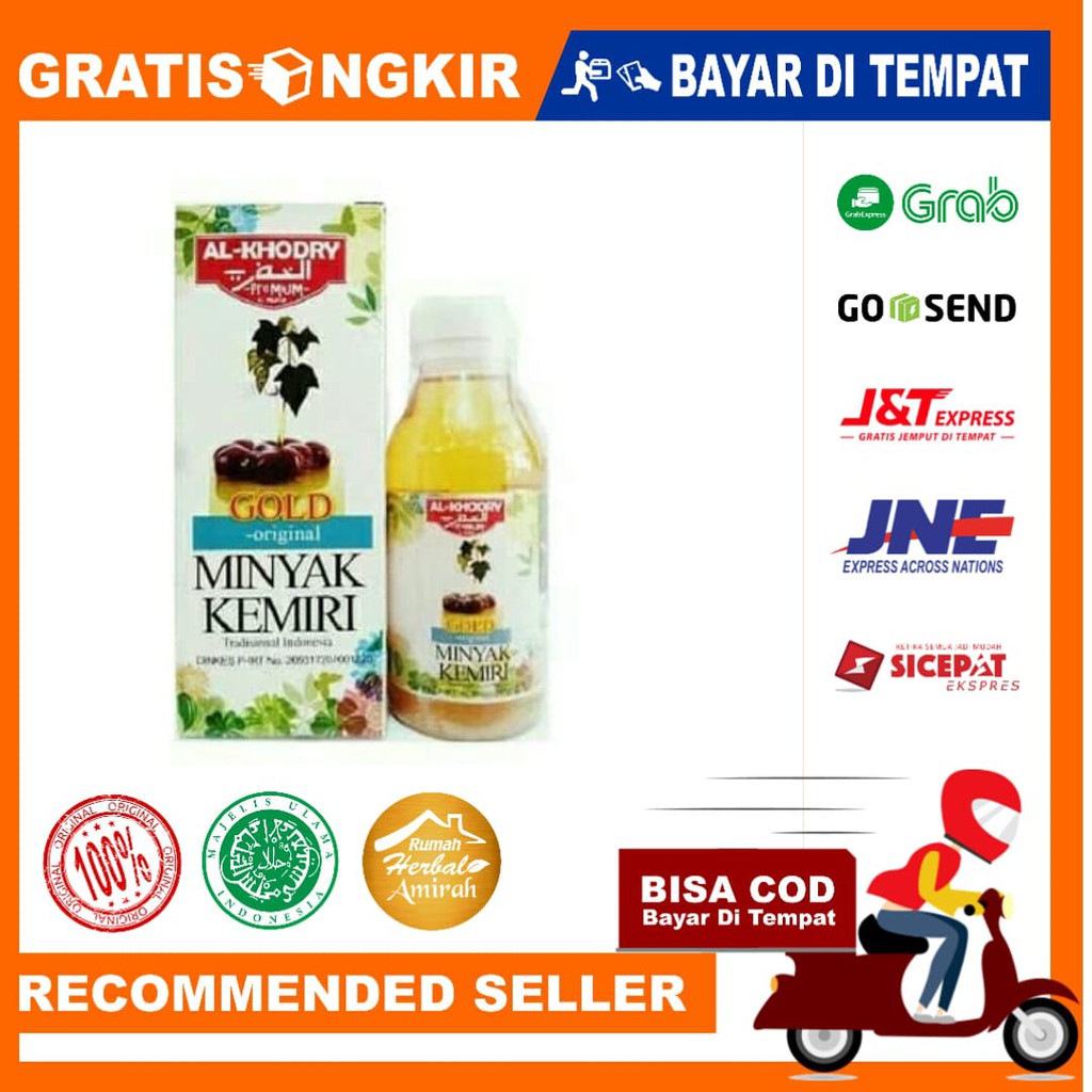 Minyak Kemiri Al khodry GOLD | Obat Herbal Penyubur Dan Penumbuh Rambut Jenggot | 100% Original