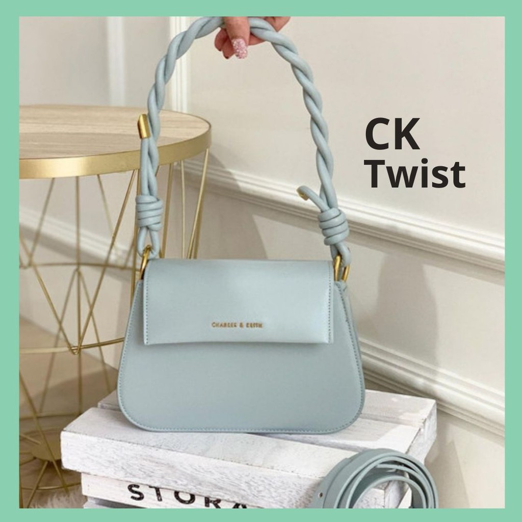 Tas CK Top Handle Twist Bag Selempang Sling Bag Bahu Crossbody Wanita Cewek Kekinian Branded Import