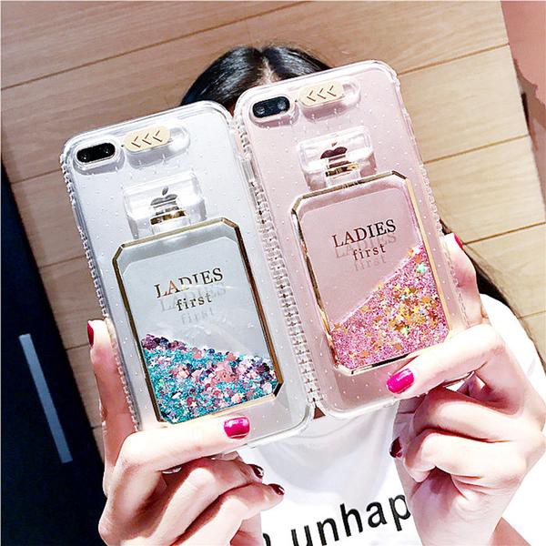 Case iPhone 6Plus Perfume Water Glitter Fashion Softcase Air Manik-Manik Blink