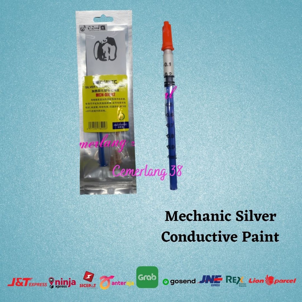 Silver Conductive Paint Mechanic 0.2ml Silver Screen Conductive Glue Paste Cat Penyambung Jalur Stik