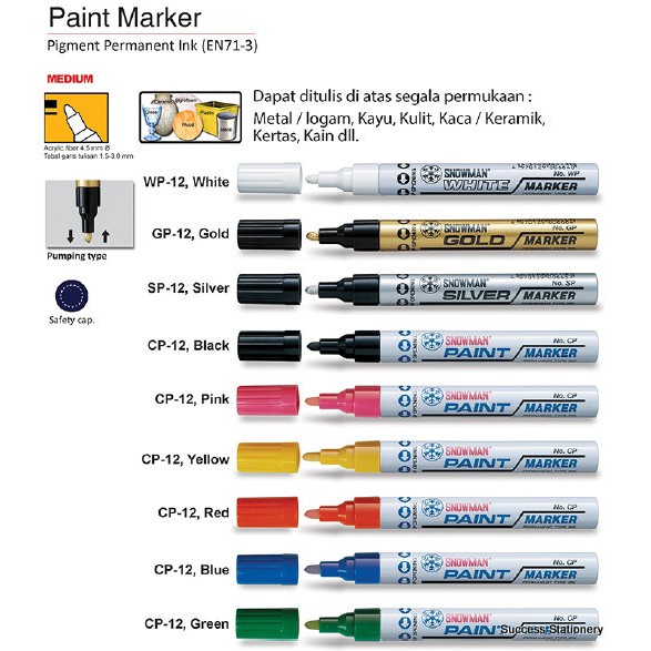 

SNOWMAN SPIDOL PAINT MARKER