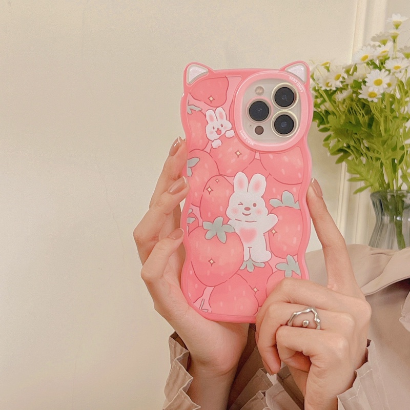 Soft case Silikon TPU Desain Telinga Kucing Kelinci Untuk iphone 13 12 11 Pro Max XS XR 8plus 12pro12pro Max 7 8plus X XS XR XSMAX