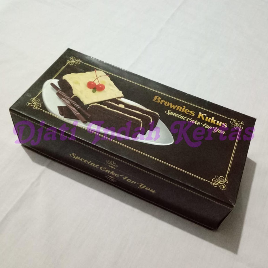 Kardus Kemasan Kekinian Kue Brownies Kukus / Dus Bronis Uk. 25 x 12 x 7 Isi 50 pcs