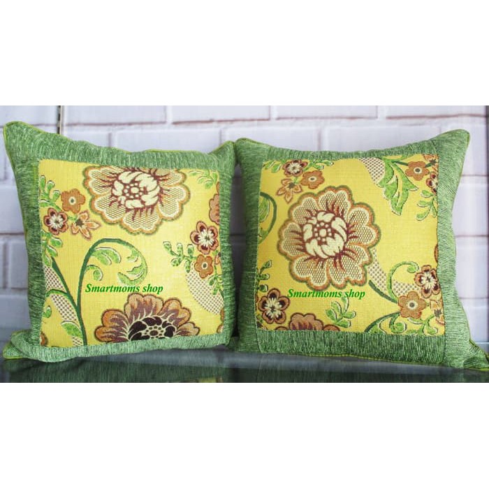 Promo SARUNG BANTAL KURSI SHABBY CHIC MINIMALIS TAMU MEWAH MALIKA COKLAT Limited