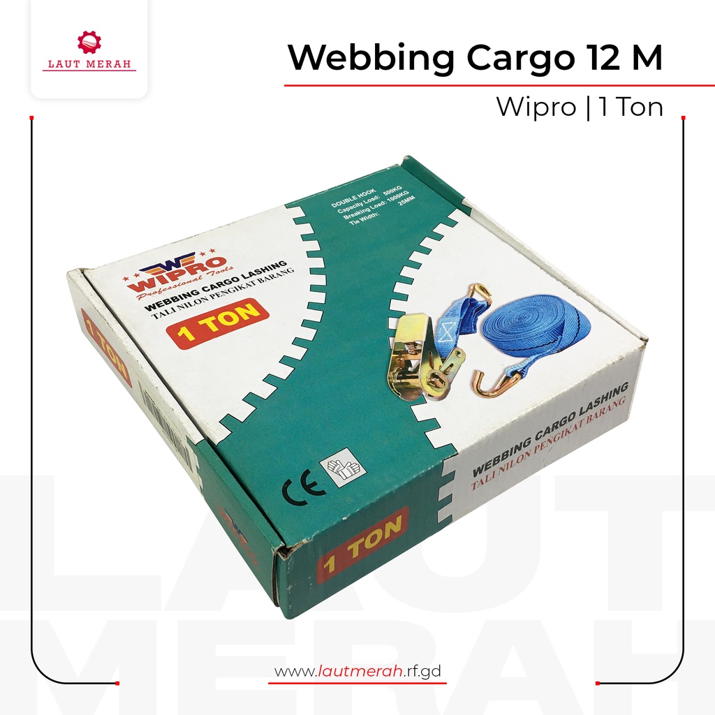 Tali Webbing WIPRO 1 Ton Tali Krek / Miniatur / Sound System / Trek Belt 12 Meter