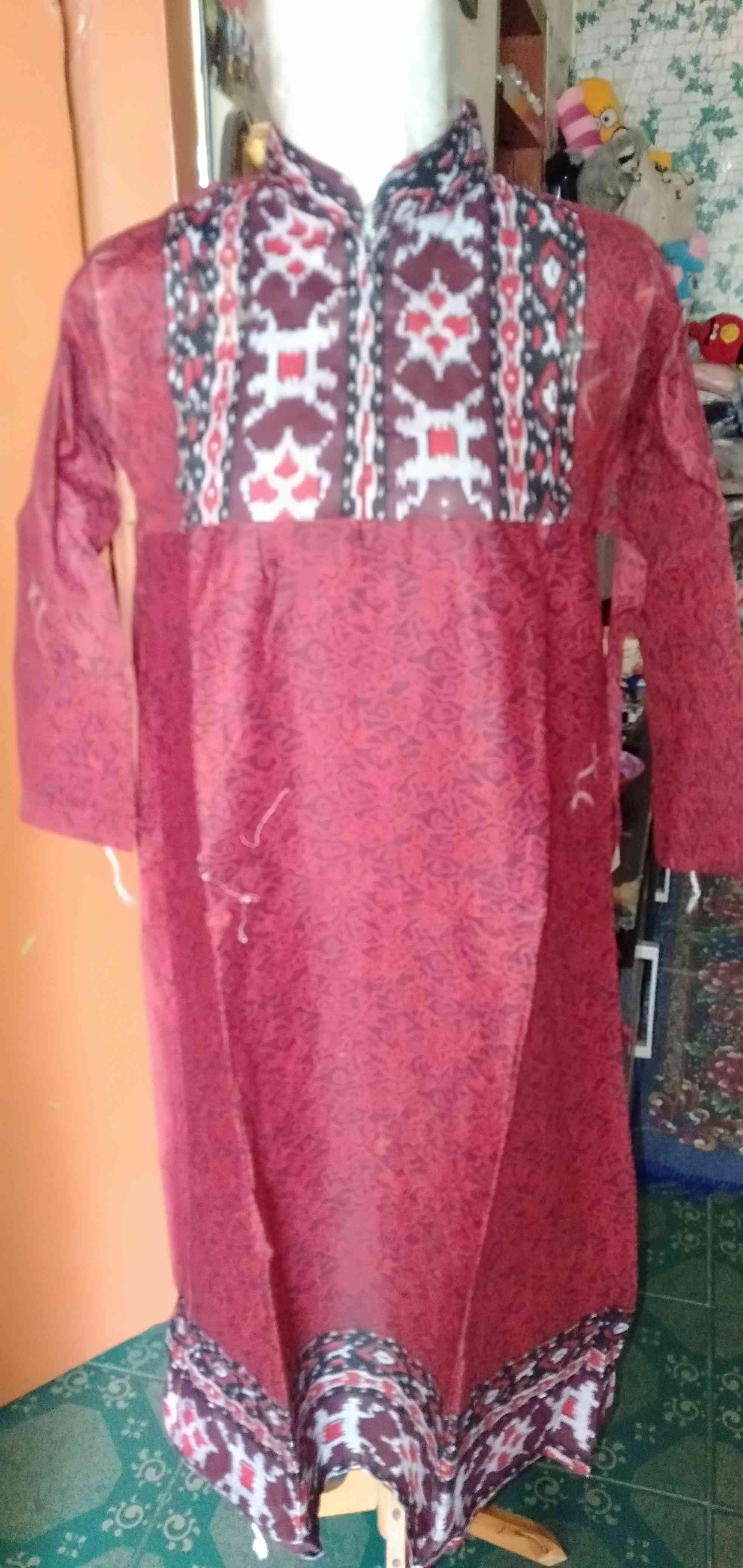 Batik Couple Keluarga Sania Ruffle Ori Ndoro Jowi Dnt Mowo