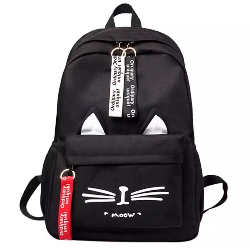 Tas Ransel Kucing Backpack Sekolah Tas Cewek Cowok Didalam Pull Dilapis