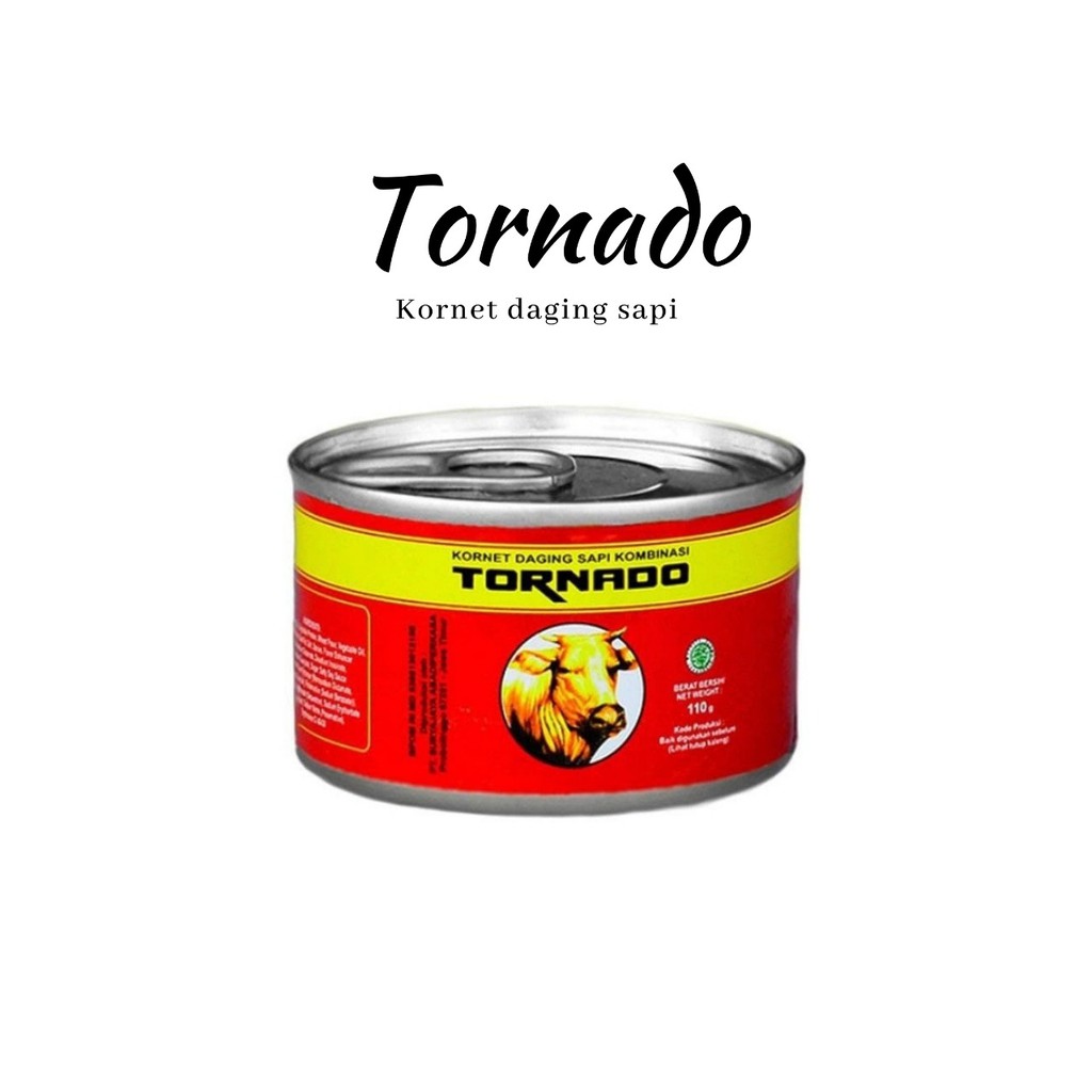 Cip Corned Beef Tornado/ Kornet Daging Sapi Halal 100gr dan 200gr