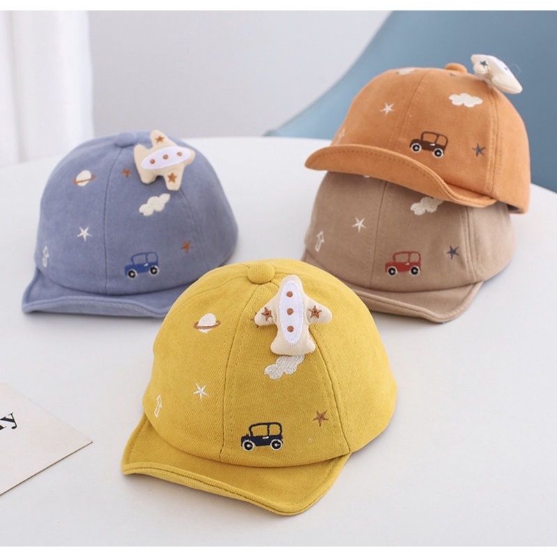 5-15 bulanTopi Baseball Anak Bayi Model PLANE Import / Baby Baseball Hat