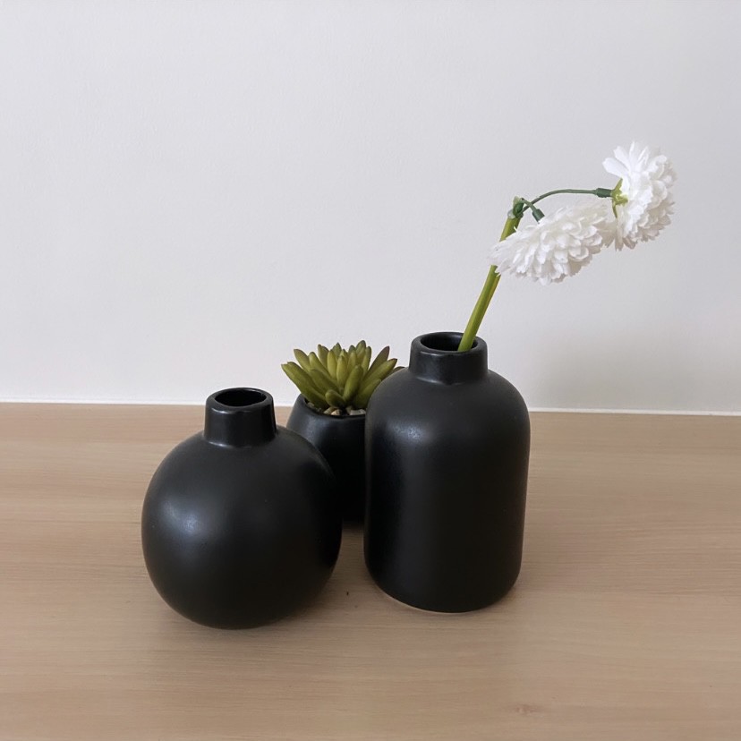 NEW INFORMA Tanaman dan Pot Hiasan Mini Plastik / Tanaman Dekorasi Set 3