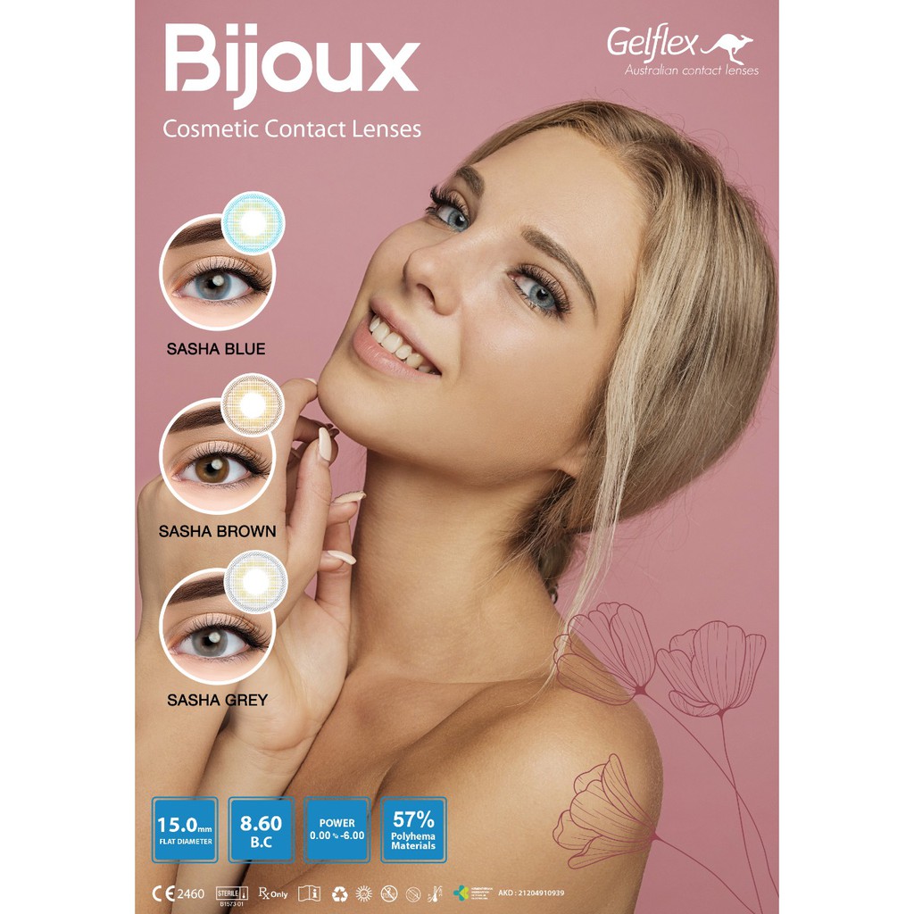 Softlens Bijoux Sasha 15 MM /Softlens /Soflense FRE LENSCASE