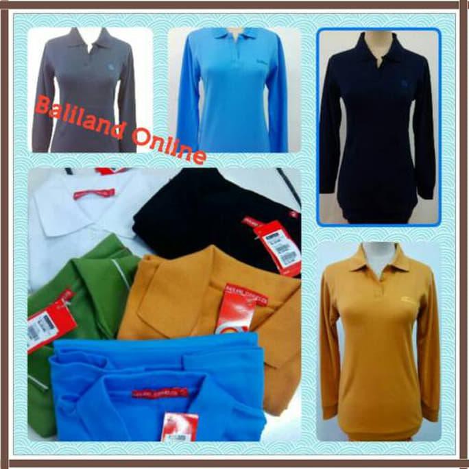 YUK BELI KAOS POLO U002FSHIRT POLO LENGAN PANJANG WANITA BAHAN LACOSTE PIQUE KEKINIAN