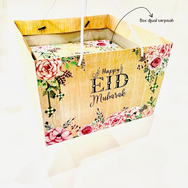 

Paper bag idul fitri paperbag goodie bag tas kertas kantong kertas tas hampers lebaran souvenir bag 25 x 25 x 17 cm (5pcs)