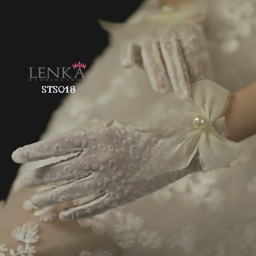 [LIMITED EDITION] SEMI TRANSPARAN BRIDAL GLOVES AKSESORIS PERNIKAHAN STS018